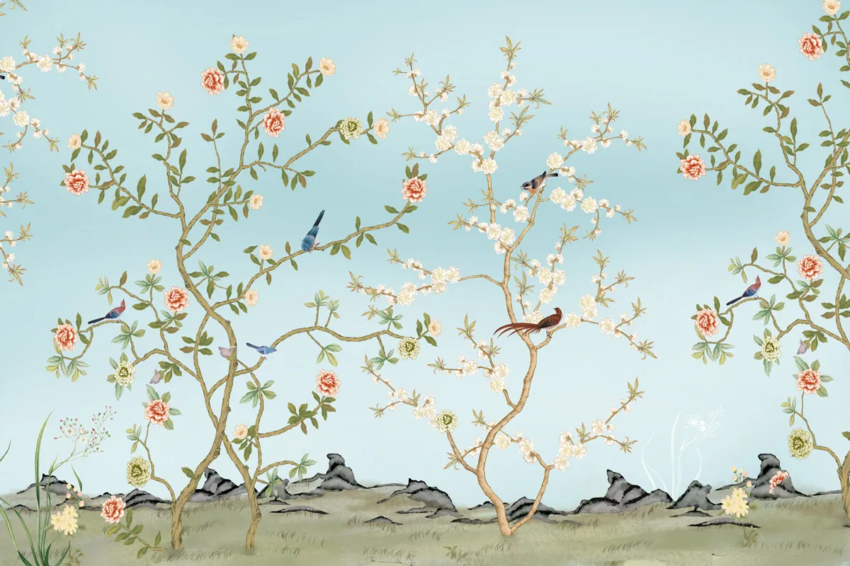 Celestial Blossom Garden – Chinoiserie Wall Mural